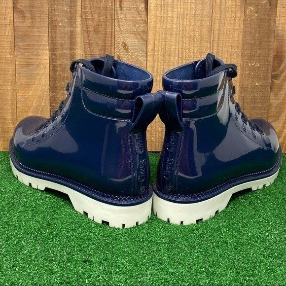 Circus Sam Edelman Blue Rubber Combat Rain Boot Women's SZ 9 - Picture 5 of 12